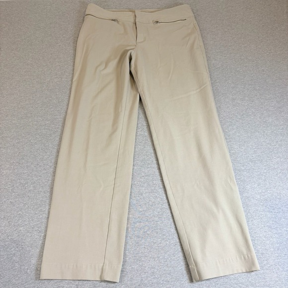 Columbia Pants - Columbia GRT‎ Pants Womens 14 Beige Stretch Zipper Pockets Hiking Khaki